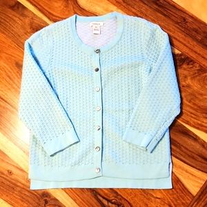 No pilling! Sundance Cardigan sweater cut out pastel green and blue XS S
